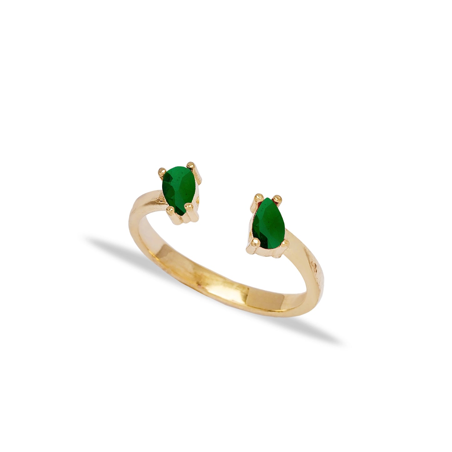 Double Drop Green Ring