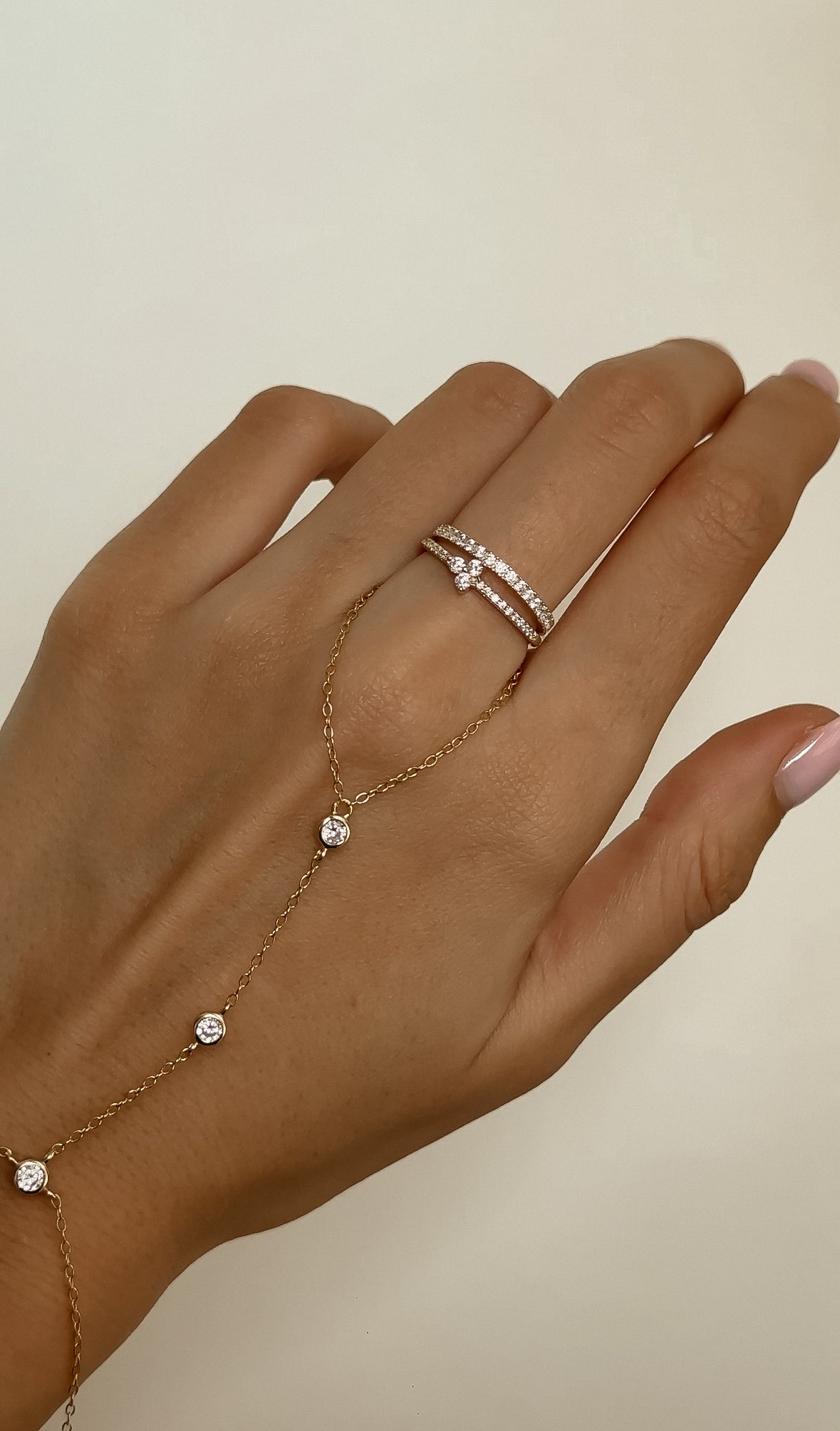 Trio White Ring