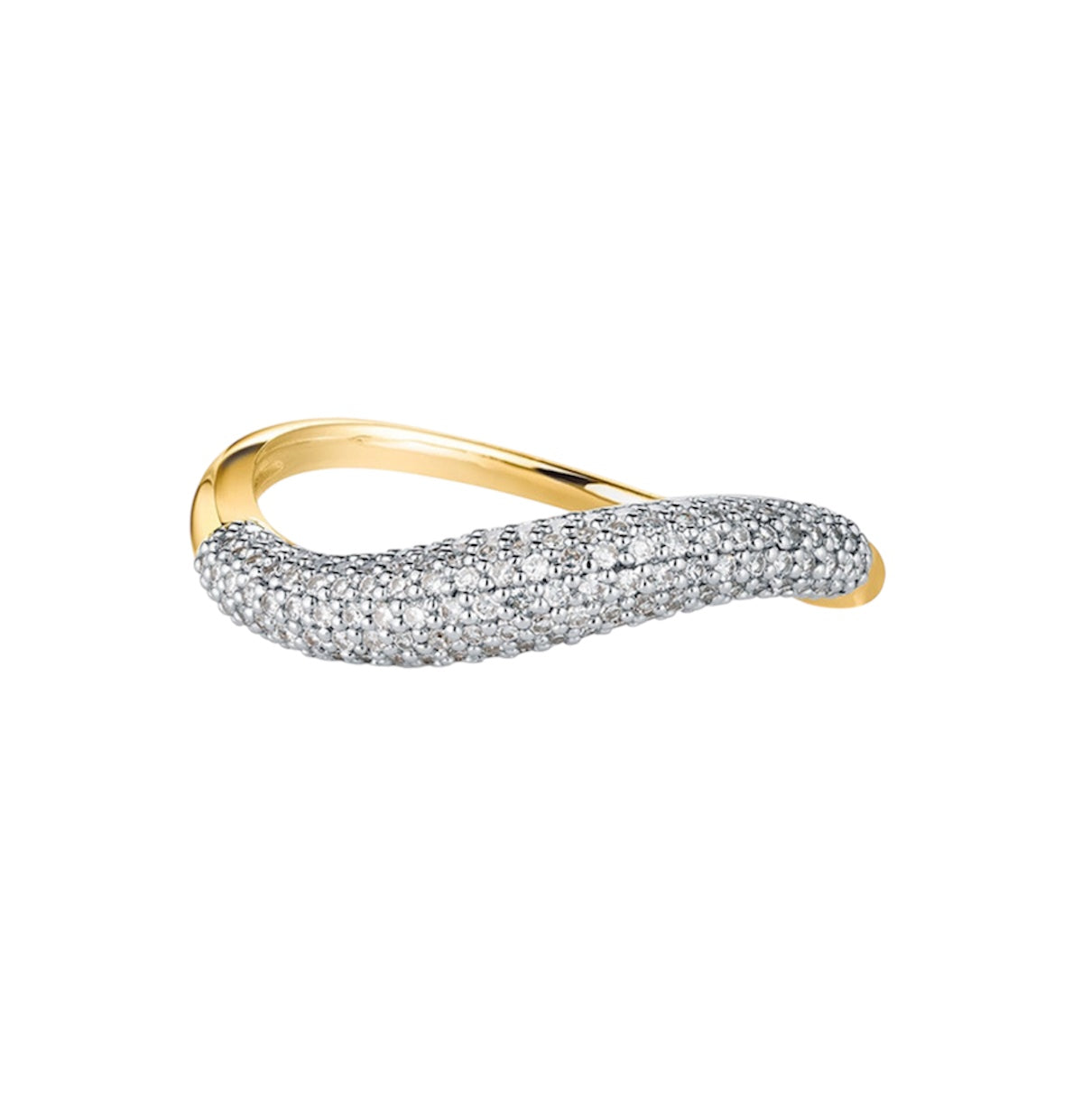 Wave Pave Ring