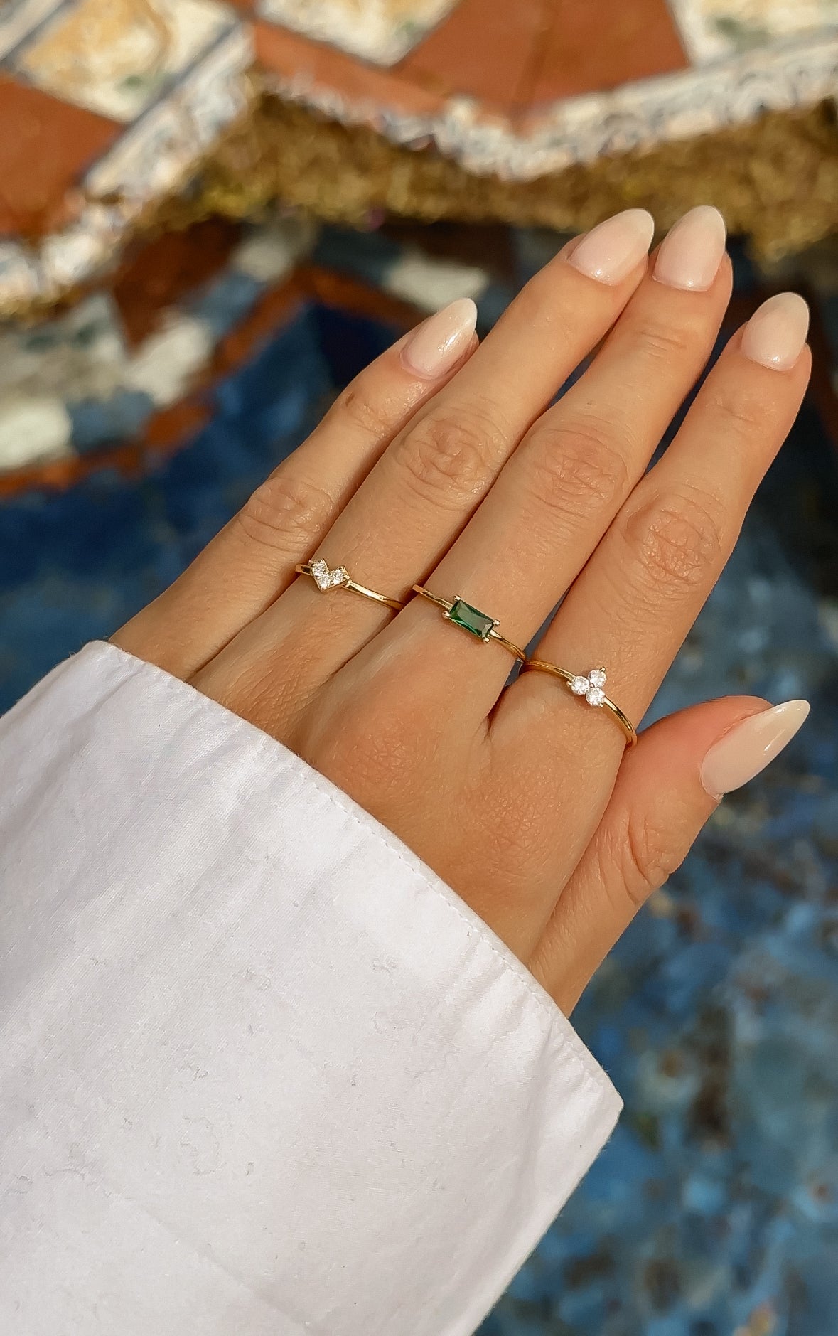 Green Baguette Ring