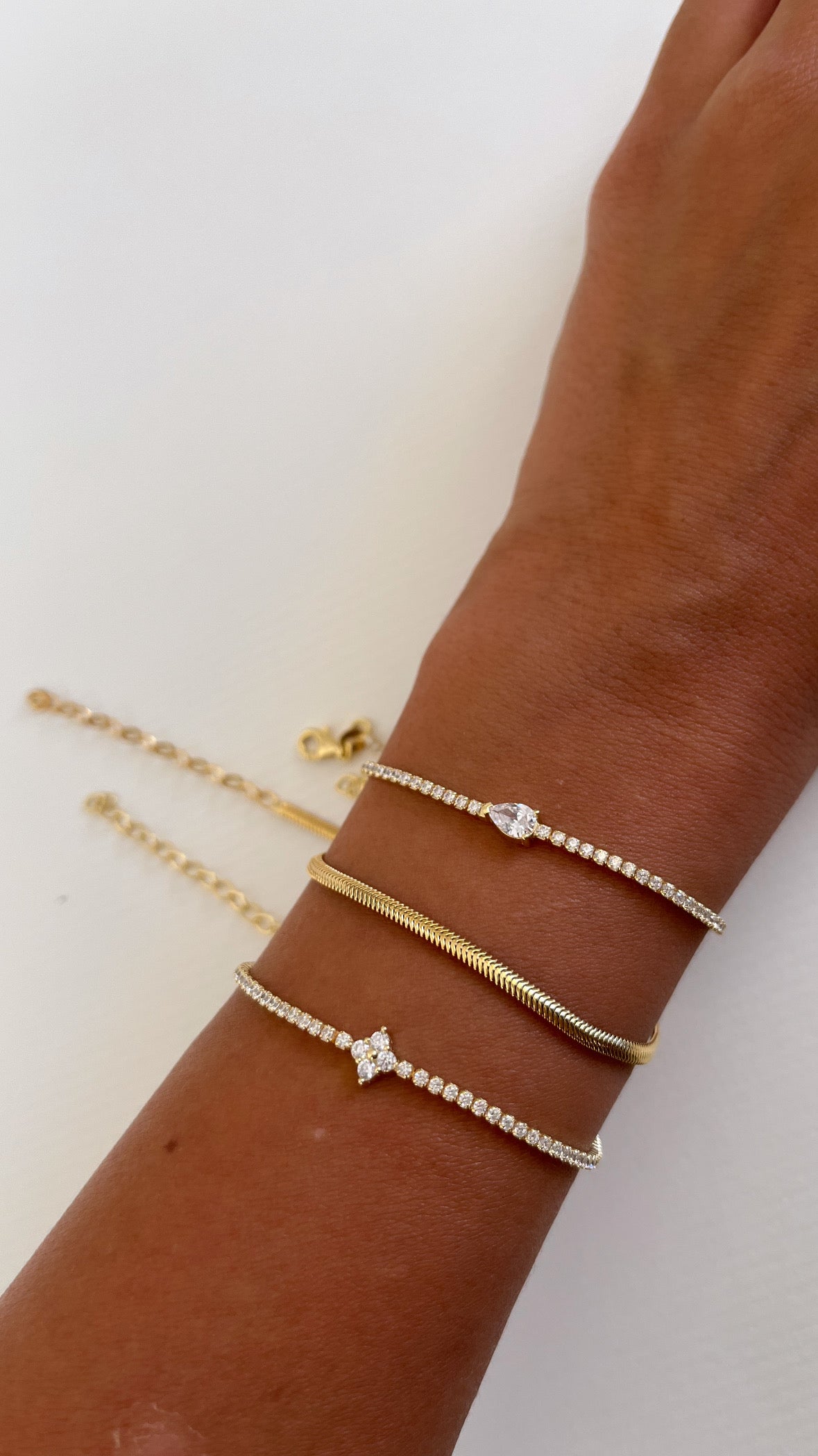 Flower Tennis Bracelet