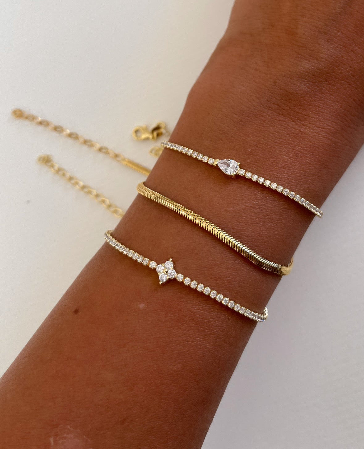 Flower Tennis Bracelet