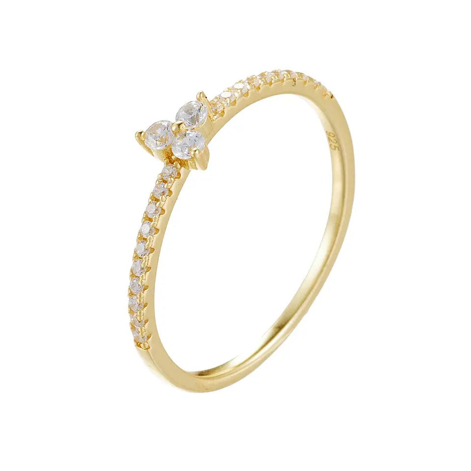 Trio White Ring