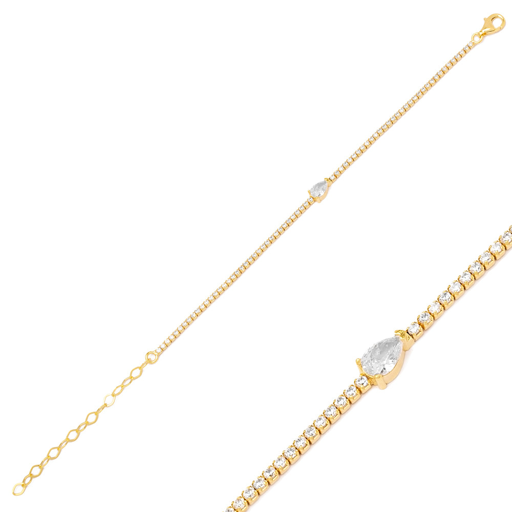 Pear Tennis Bracelet