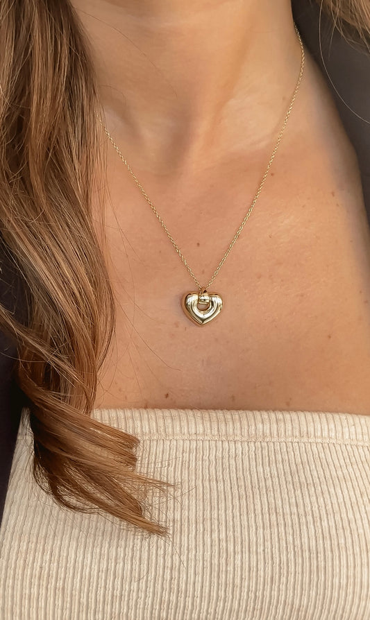 Puffed Heart Necklace