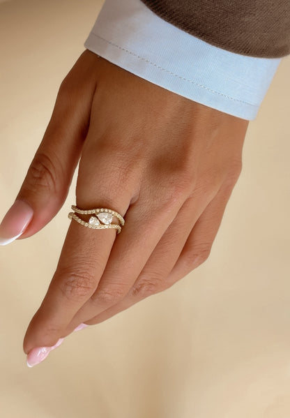 Twist Pave Ring