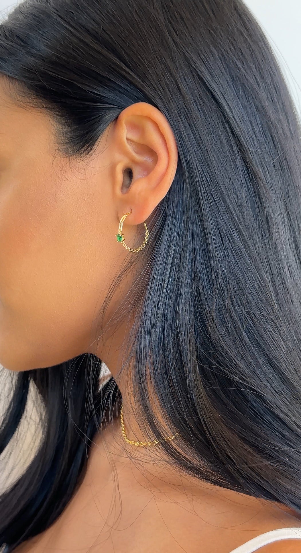 Green Flirt Hoops