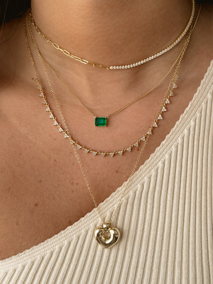 Half Tennis Necklace