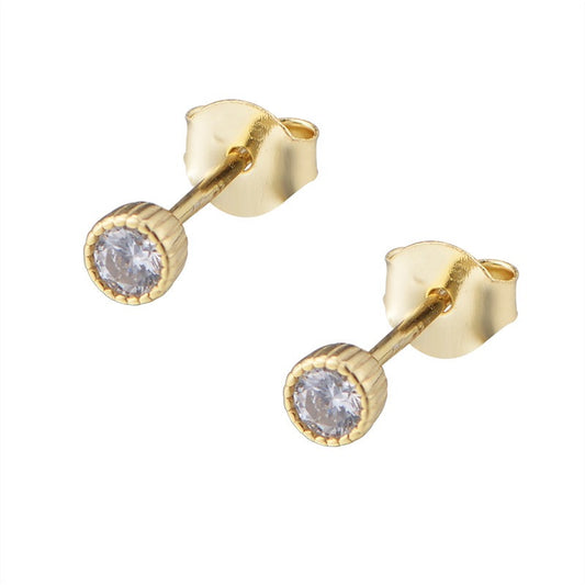 Round Bezel Studs