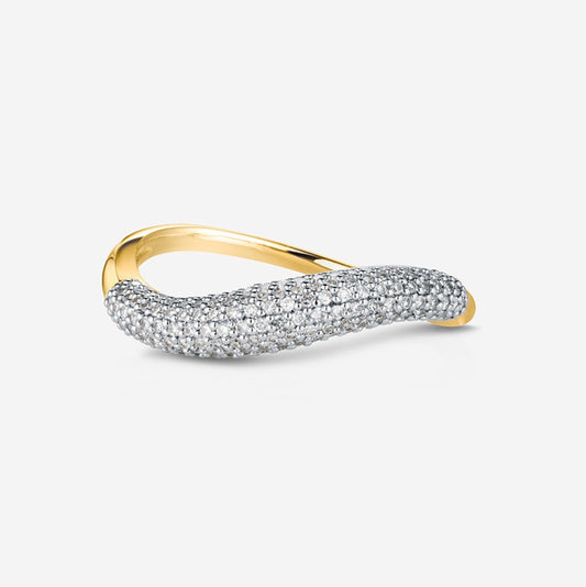 Wave Pave Ring