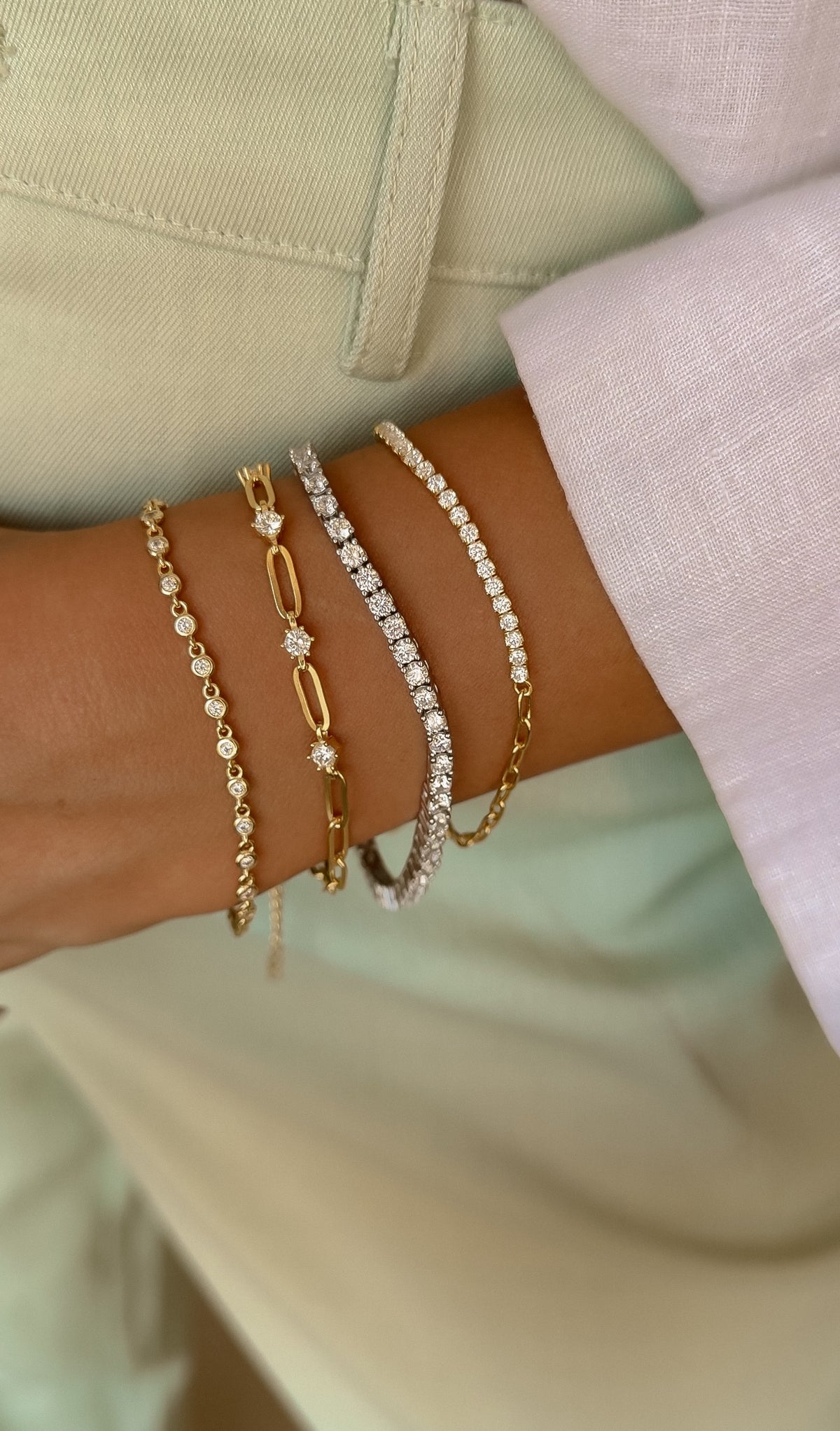 Half Tennis Bracelet