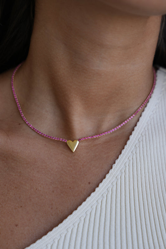 Ruby Heart Necklace