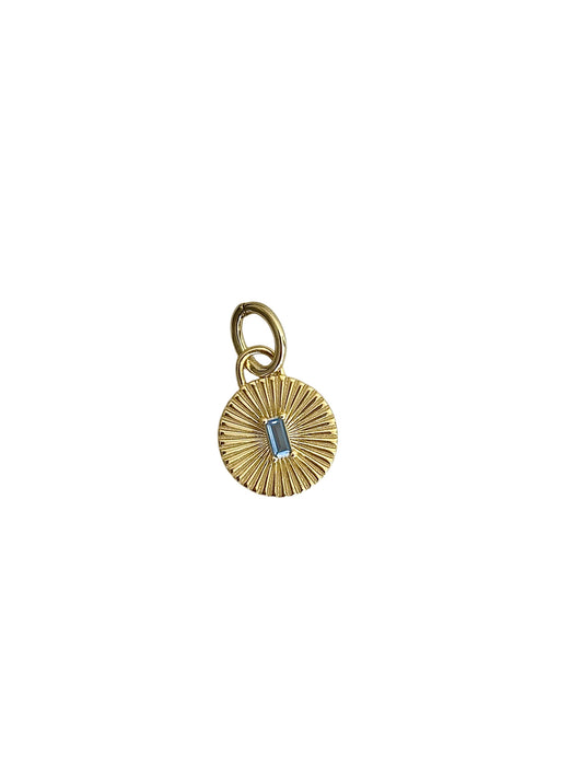 Aqua Baguette Charm