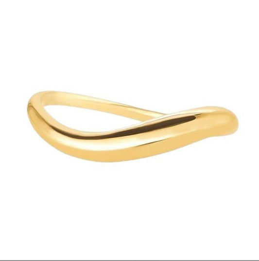 Wave Plain Ring