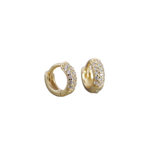 Bold Pave Hoops