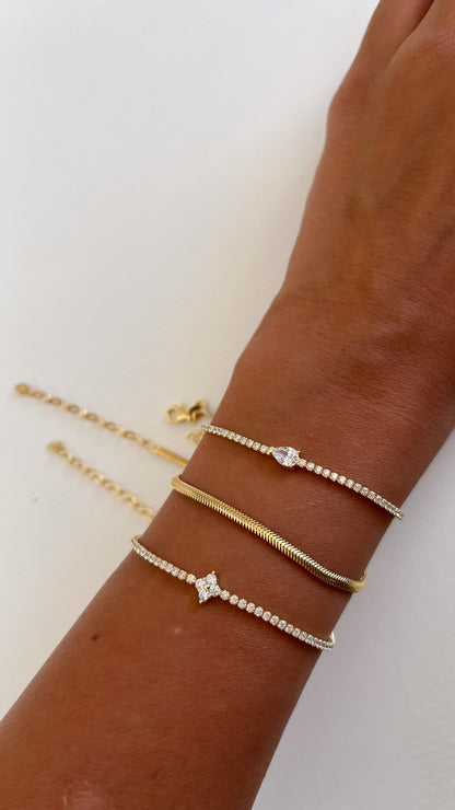 Flower Tennis Bracelet