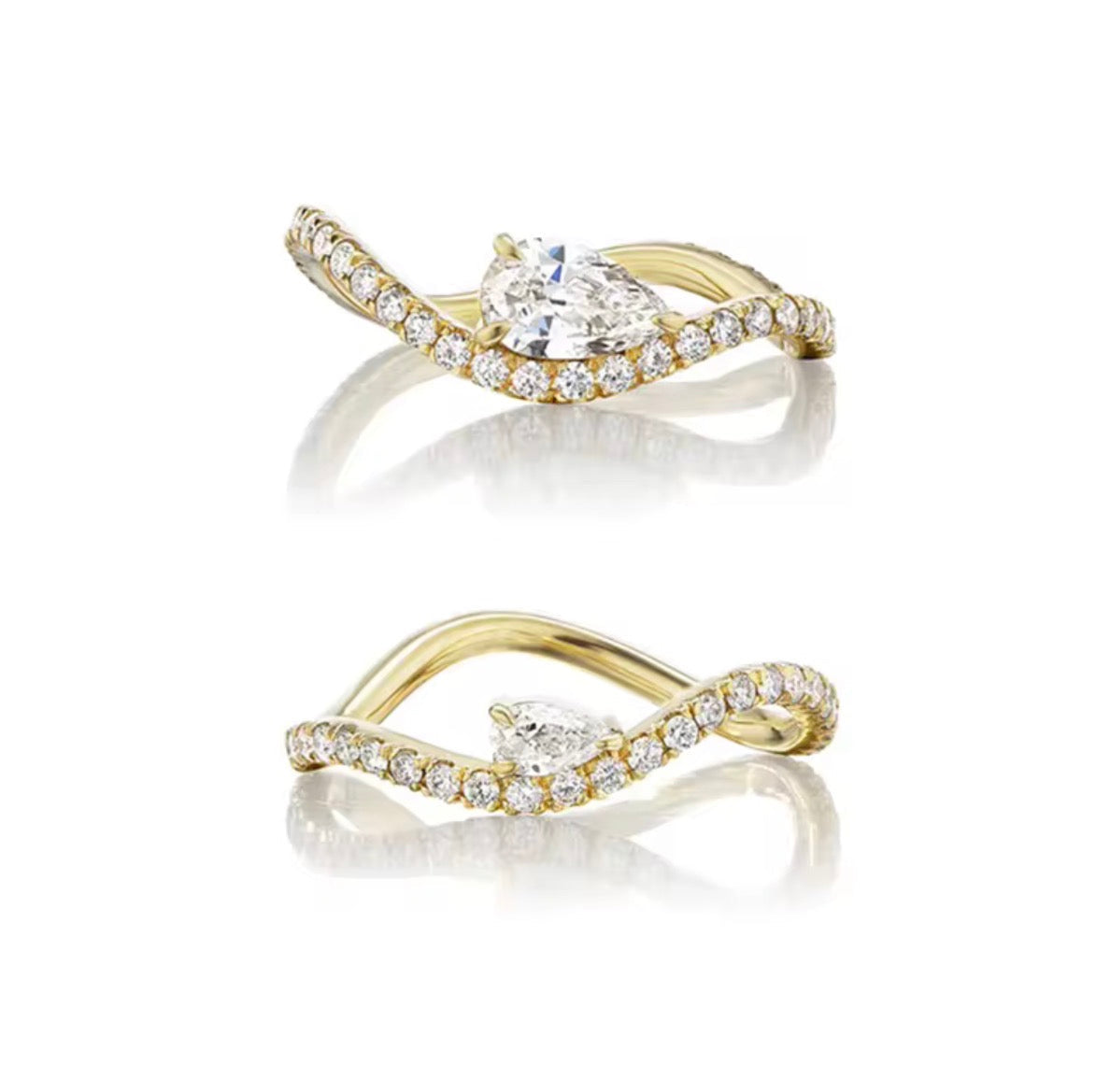 Twist Pave Ring
