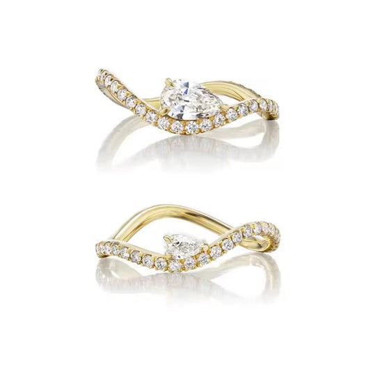 Twist Pave Ring