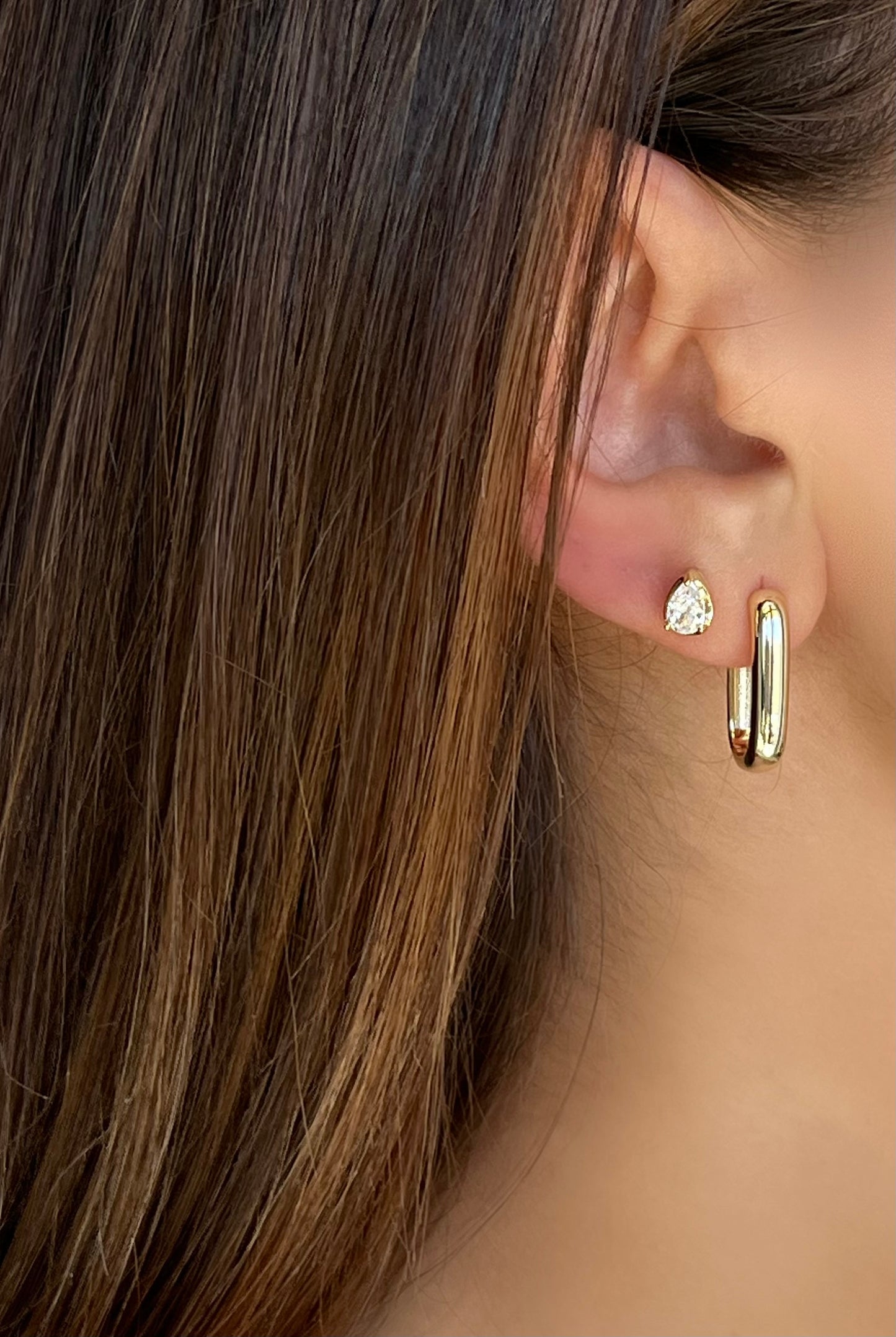 Pear Stone Studs