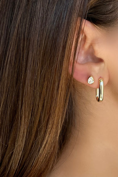 Pear Stone Studs