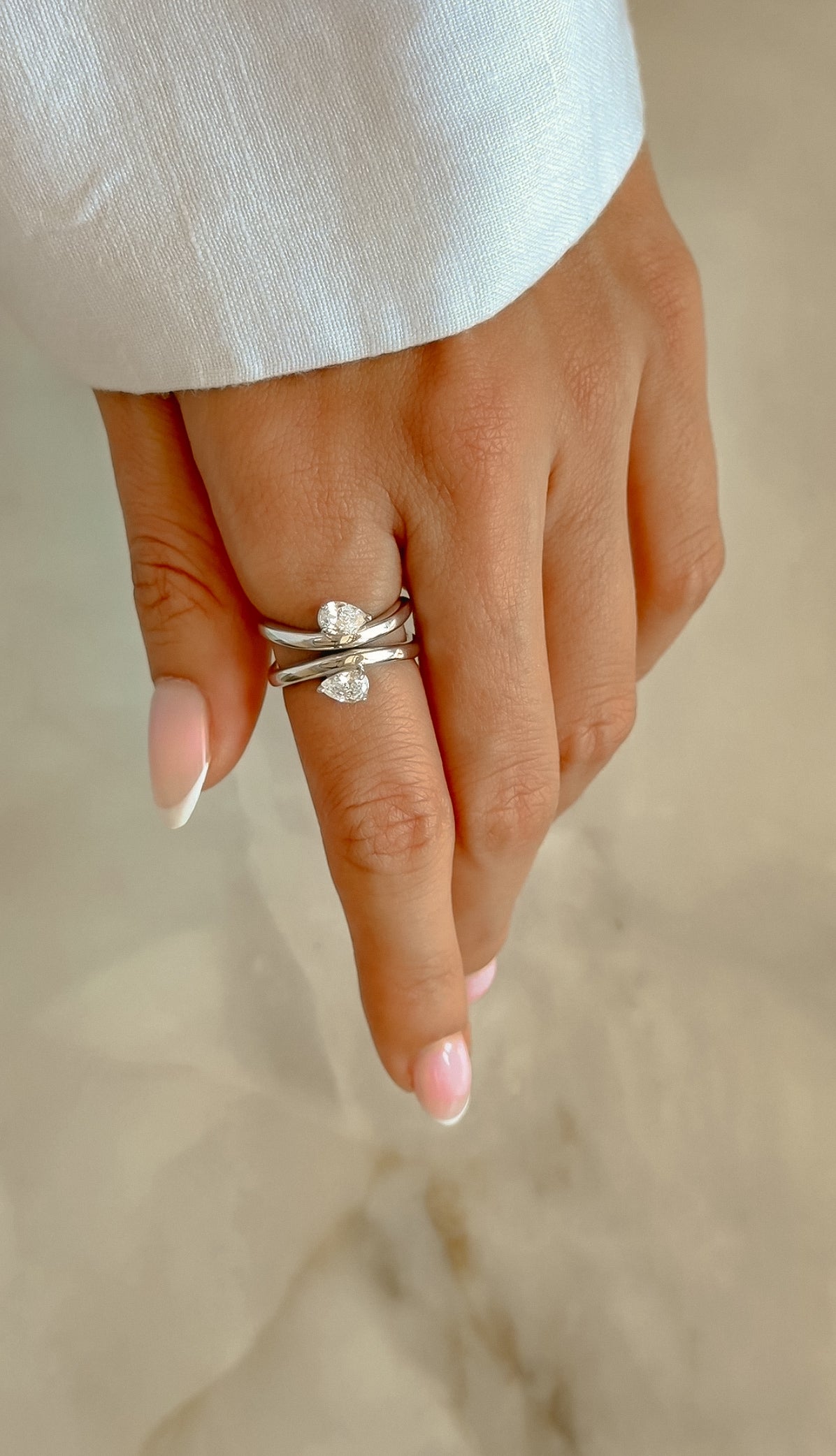 Curve Pear Ring