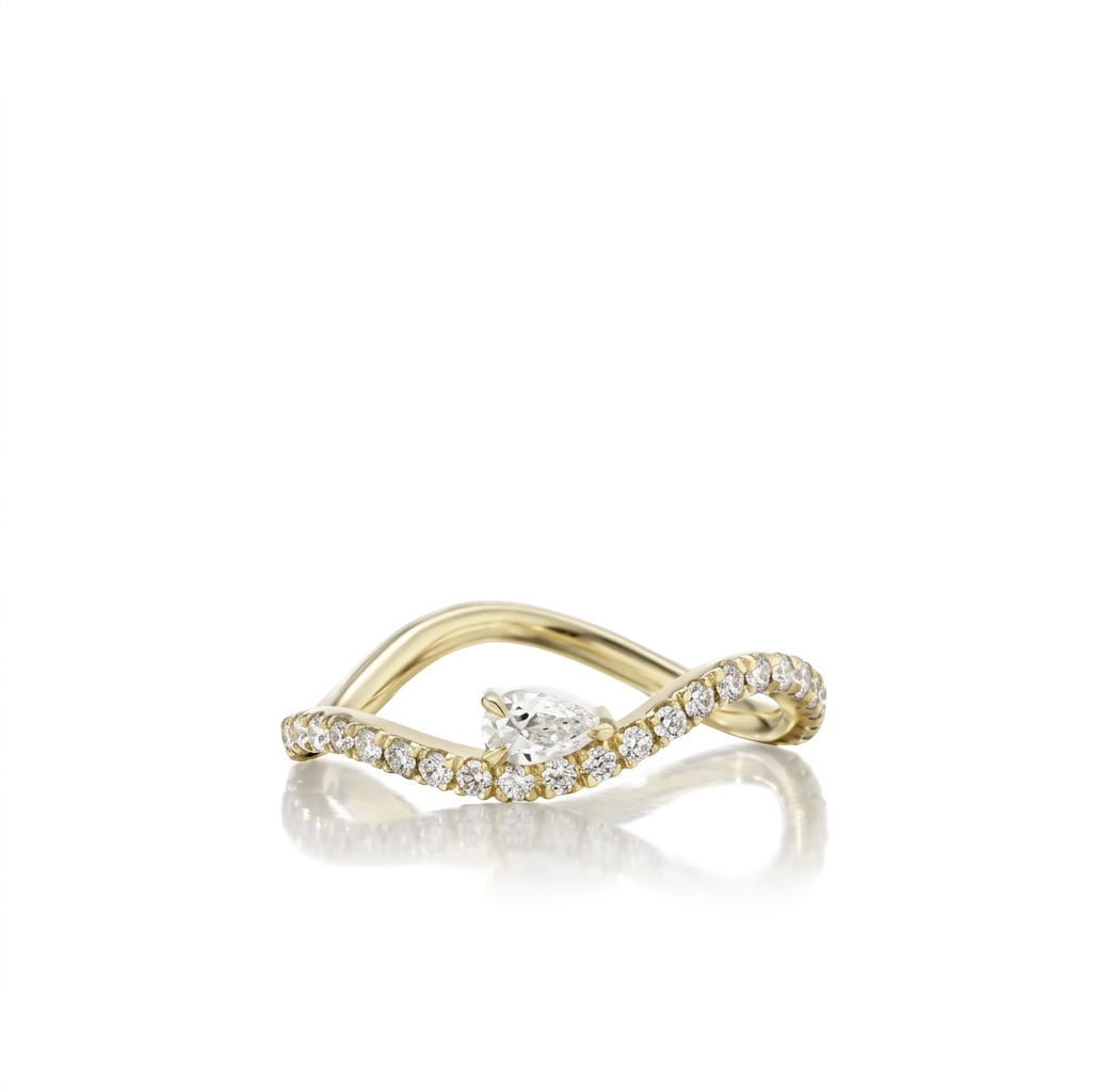Twist Pave Ring