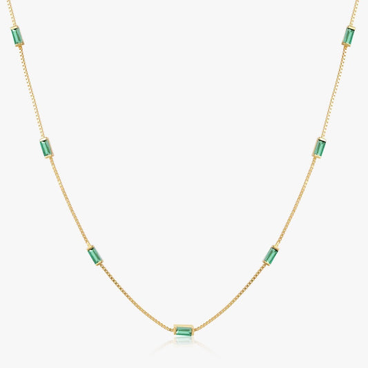Green Baguettes Necklace