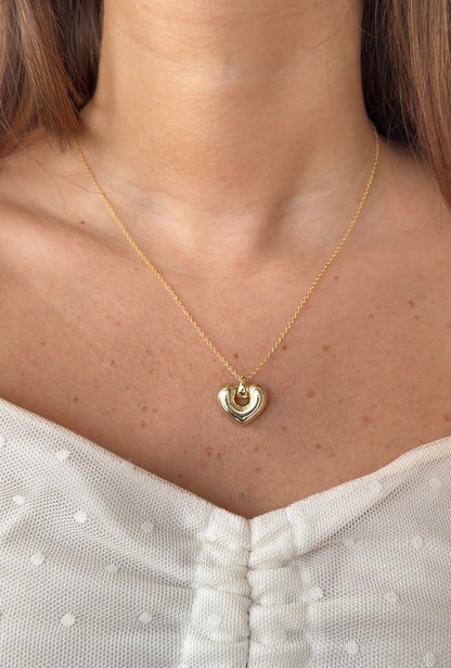 Puffed Heart Necklace